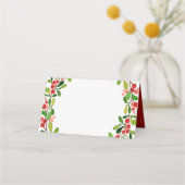 De Placement Holly Feuilles Berry Noël | Carte mariage (Dos)