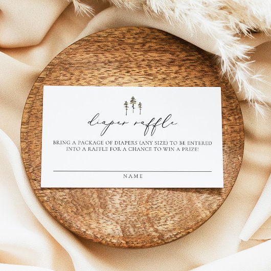 De Placement HORLOGE Pine Tree moderne Baby Diaper Carte Raffle