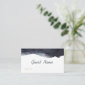 De Placement Indigo aquarelle moderne simple mariage carte plac (Debout devant)