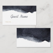 De Placement Indigo aquarelle moderne simple mariage carte plac (Devant / Derrière)