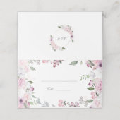 De Placement Jardin rose Floral Mariage Carte Place (Extérieur déplié)