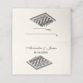 De Placement Jeu d'échecs échiquier carte d'escorte Place Card (Extérieur déplié)