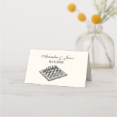 De Placement Jeu d'échecs échiquier carte d'escorte Place Card (Devant)