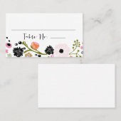 De Placement Joli Bouquet Mariage floral N° carte (Devant / Derrière)