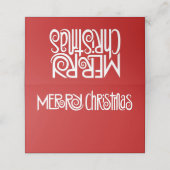 De Placement Joyeux Noël blanc Texte plié Carte Place (Extérieur déplié)