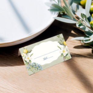 De Placement La Dolce Vita Lemon Floral Plaqué Carte Place