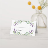 De Placement Lavender eucalyptus vert mariage carte place (Devant)