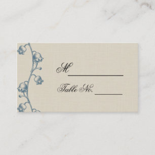 De Placement Lily of the Valley on Ecru Line Mariage Carte Plac