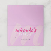 De Placement M INITIALS COLLECTE Bat mitzvah Carte d'évaluation (Extérieur déplié)