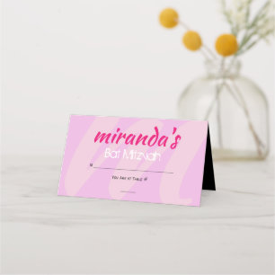 De Placement M INITIALS COLLECTE Bat mitzvah Carte d'évaluation