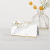 De Placement Marbre d'or Faux luxe moderne carte mariage place (Dos)