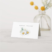 De Placement marguerite aquarelle mariage carte place (Dos)