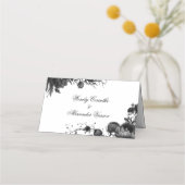 De Placement Mariage blanc classique gothique Plié Carte Place (Dos)