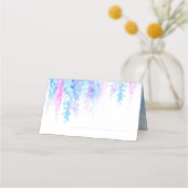 De Placement Mariage bleu rose cascade cascade carte place (Dos)