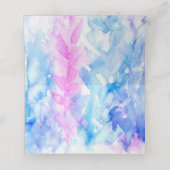 De Placement Mariage bleu rose cascade cascade carte place (Intérieur déplié)