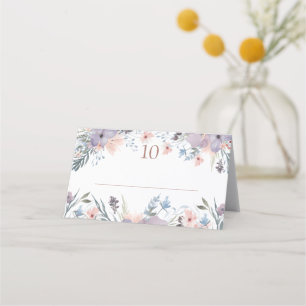 De Placement Mariage Boho Floral Fleurs sauvages Carte Place
