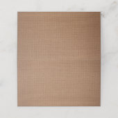 De Placement Mariage campagnard Rustique Burlap Plié Carte Plac (Extérieur déplié)