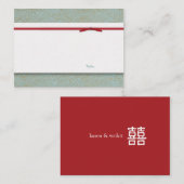 De Placement Mariage chinois Double Bonheur Carte Place (Devant / Derrière)