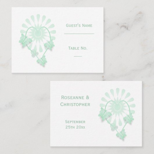 De Placement Mariage Emplacement Paramètre Carte Peppermenthe P (Devant / Derrière)