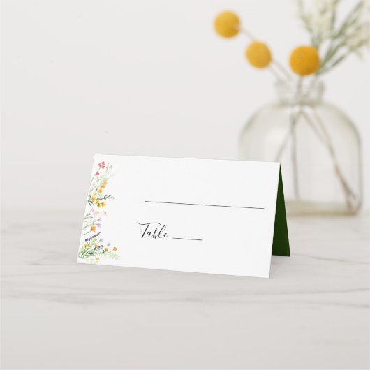 De Placement Mariage fleur sauvage Place carte boho (Devant)