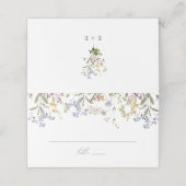 De Placement Mariage fleur sauvage plié Carte Place Boho Floral (Extérieur déplié)