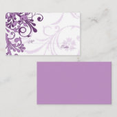 De Placement Mariage Floral blanc pourpre Place ou Escort Carte (Devant / Derrière)