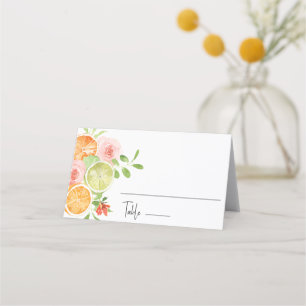 De Placement Mariage floral Citrus Carte Place