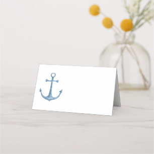 De Placement Mariage nautique. Carte d'ancrage bleue. Beach