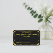 De Placement Mariage noir & or Tableau Numéro carte place (Debout devant)