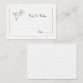 De Placement Mariage Palm Tree / Carte d'escorte (Devant / Derrière)