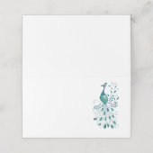 De Placement Mariage Peacock Place Nom Carte Place (Extérieur déplié)