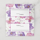 De Placement Mariage rose floral plié Carte Place (Extérieur déplié)