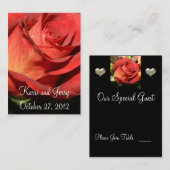 DE PLACEMENT MARIAGE TABLE AFFECTATION CARTE D'INVITATION MODÈL (Devant / Derrière)