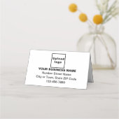 De Placement Marque d'affaires sur petite carte pliée (Dos)
