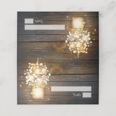 De Placement Mason Jar brillant Lights fleuri carte place (Extérieur déplié)