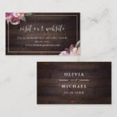 De Placement Mauve violet fleurie site web Insérer carte (Devant / Derrière)