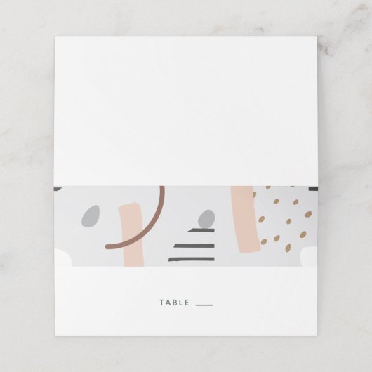 De Placement Memphis Moderne Formes Tan Carte d'Escort (Extérieur déplié)