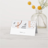 De Placement Memphis Moderne Formes Tan Carte d'Escort (Devant)