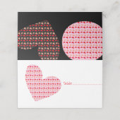 De Placement mini coeur rose rouge carte place & escorte (Extérieur déplié)