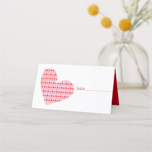 De Placement mini coeur rose rouge carte place & escorte