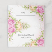 De Placement Moderne Elégant Floral Chic Mariage Carte Place (Extérieur déplié)
