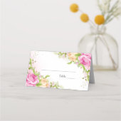 De Placement Moderne Elégant Floral Chic Mariage Carte Place (Dos)