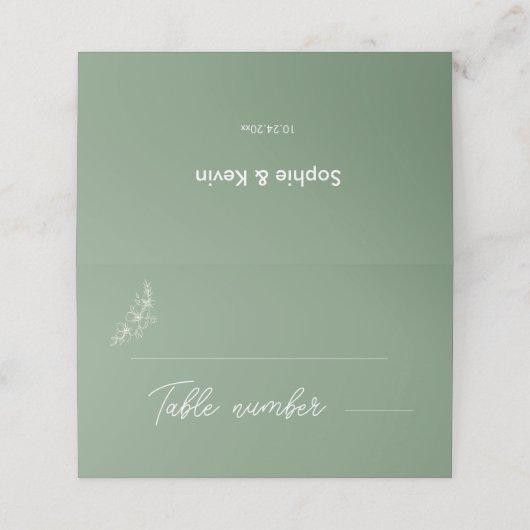 De Placement Moderne Mariage Vert Sauge (Buitenkant ongevouwen)