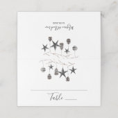 De Placement Noël Noir Dîner Soirée Carte Place (Extérieur déplié)