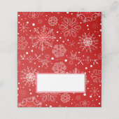 De Placement Noël Snowflakes Nom Carte Place (Extérieur déplié)