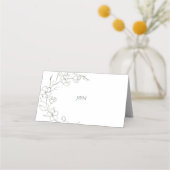 De Placement Nom élégant Carte alimentaire (Dos)