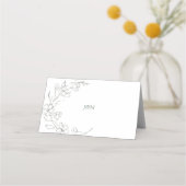 De Placement Nom élégant Carte alimentaire (Dos)