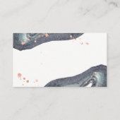 De Placement Or Rose Faux | Carte d'escorte Mariage Gray Geode (Dos)