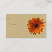 De Placement Orange Gerbera Daisy Occasion spéciale Carte Place (Dos)