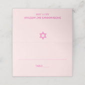 De Placement Palme Tropicale Rose moderne Bat mitzvah Carte Pla (Extérieur déplié)